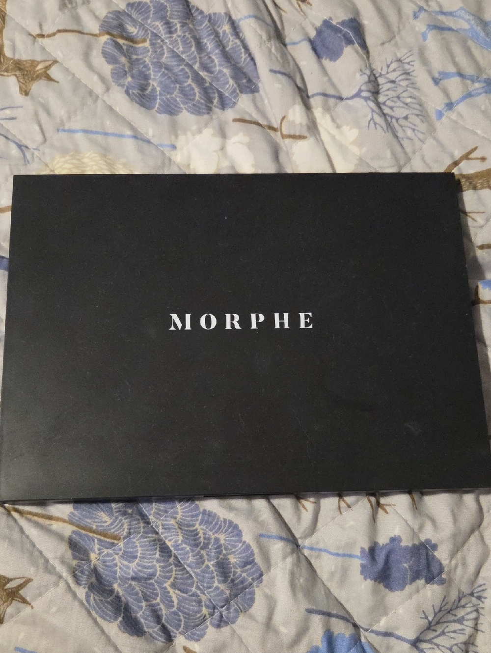 Morphe 35B Matte Black Makeup Palette Case with White Logo